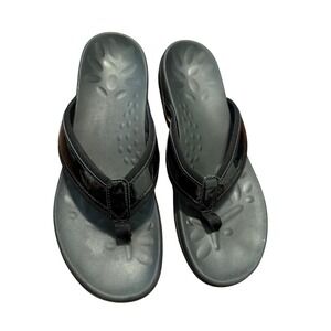 Megnya Black Orthotic Flip Flops Women Size 43 Arch Support Comfort Sandals